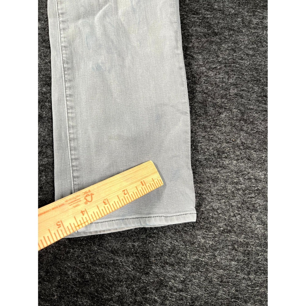 7 For All Mankind Slimmy Jeans Mens 32 Gray Denim Cotton Stretch Straight Leg - Picture 5 of 12